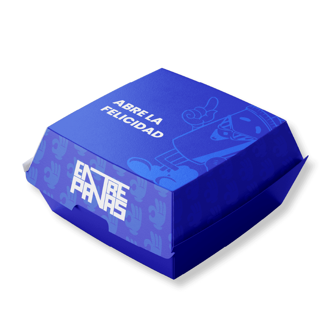 Blue packaging box
